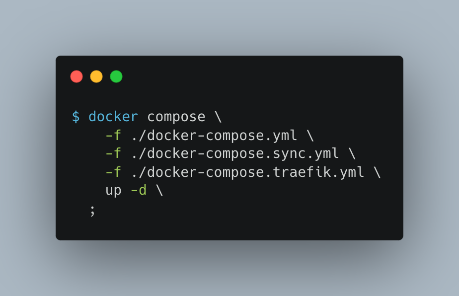 docker compose with multiple files